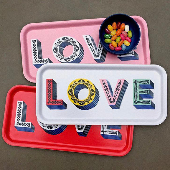 Love Pink Tray - The Power Chic