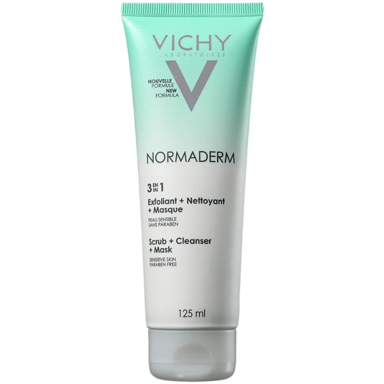 Vichy Normaderm 3 in 1 Scrub + Cleanser + Mask - The Power Chic