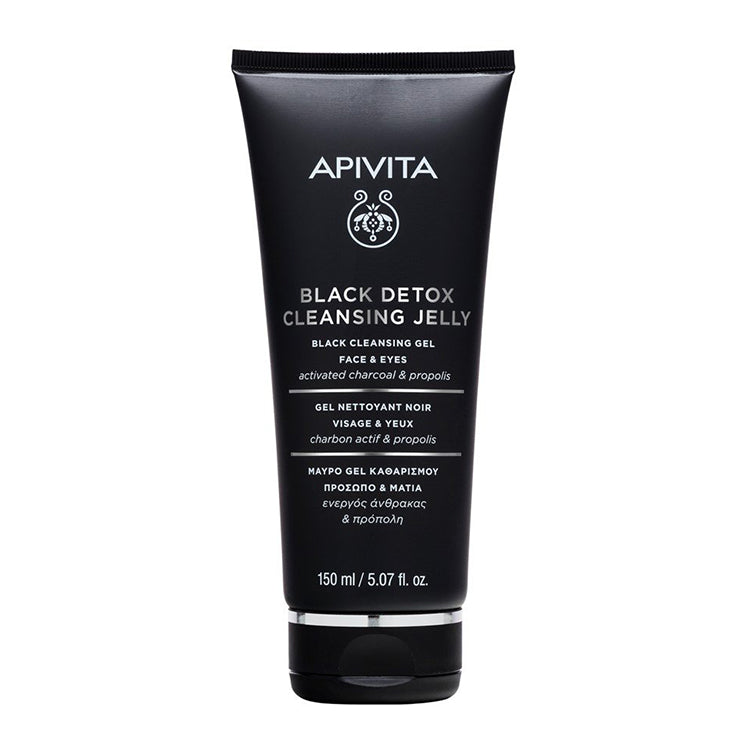 Apivita Black Detox Cleansing Jelly with Activated Carbon & Propolis