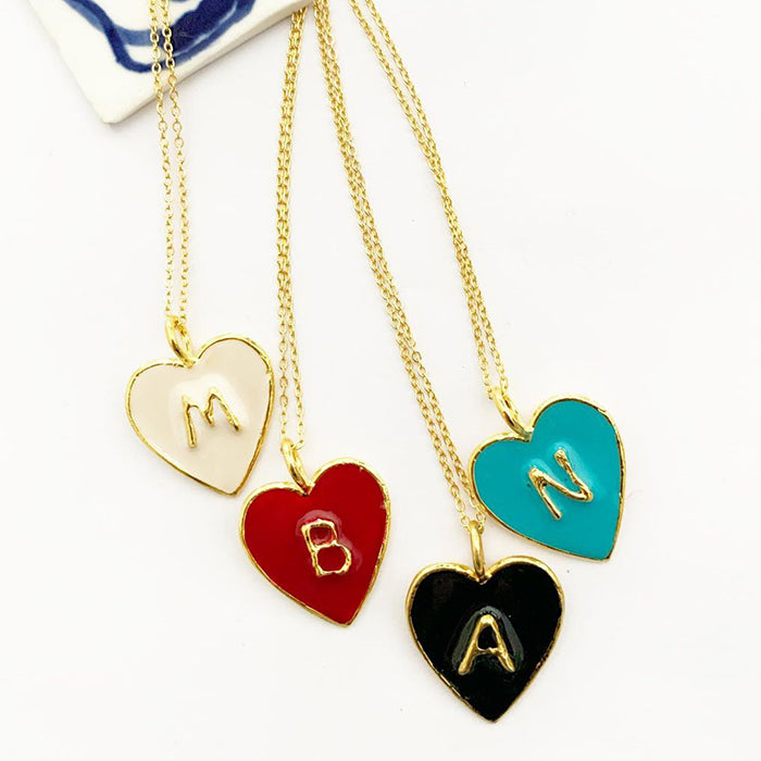 Heart Letter Necklace - The Power Chic