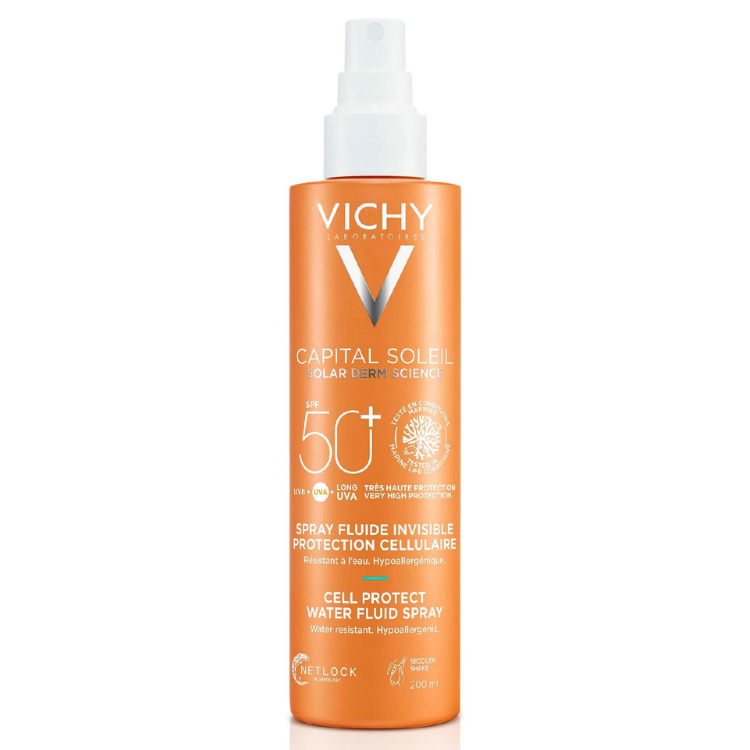 Vichy Capital Soleil Cell Protect Water Fluid Spray SPF50 - The Power Chic
