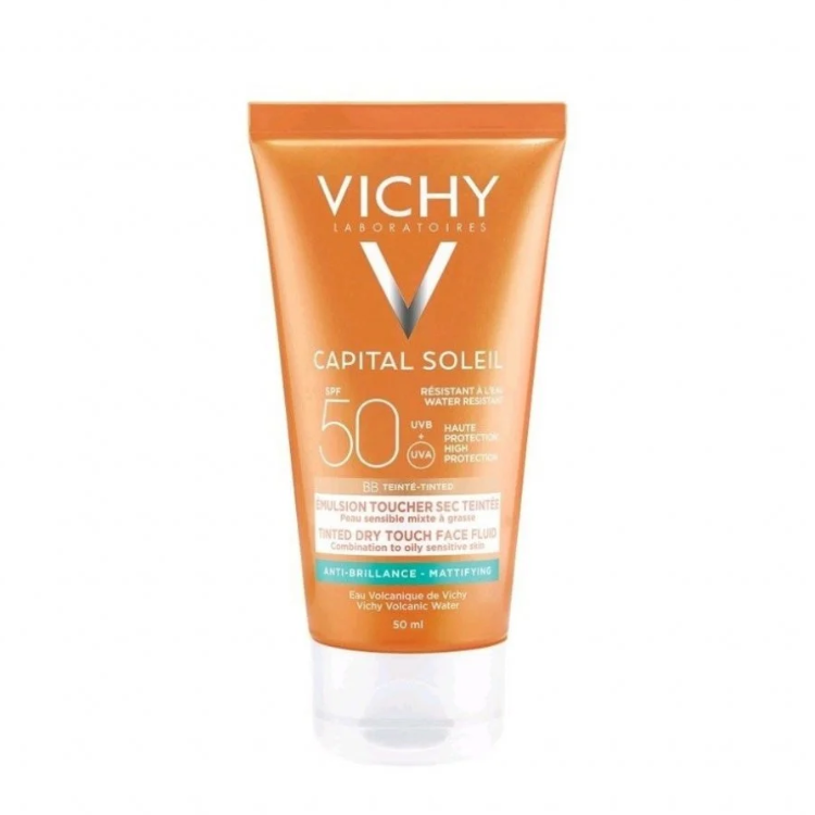 Vichy Capital Soleil Tinted Dry Touch Face Fluid SPF50 - The Power Chic