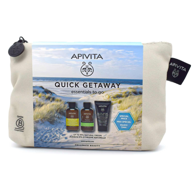 Apivita Quick Getaway Essentials To Go Bag - The Power Chic
