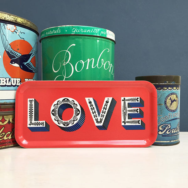 Love Red Tray - The Power Chic