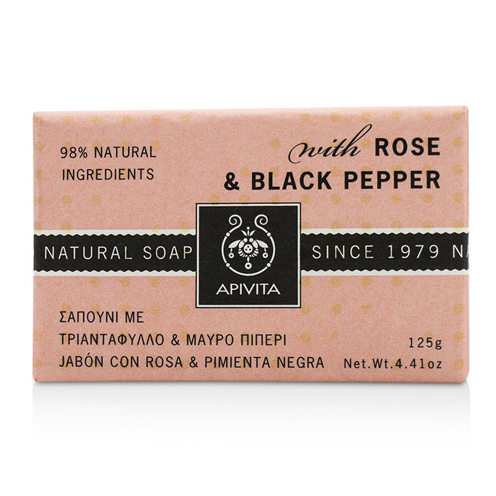 Apivita Natural Soap Rose & Black Pepper