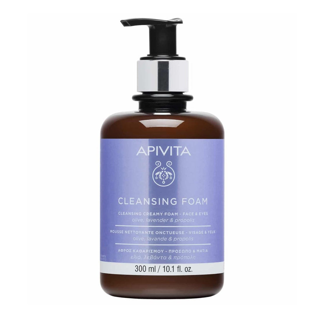 Apivita Cleansing Creamy Foam Face & Eye with Olive & Lavender & Propolis 300ml