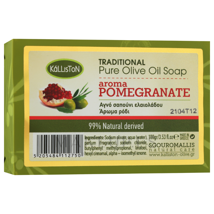 Kálliston Traditional olive oil soaps with scents from Greek nature - Pomegranate Arom