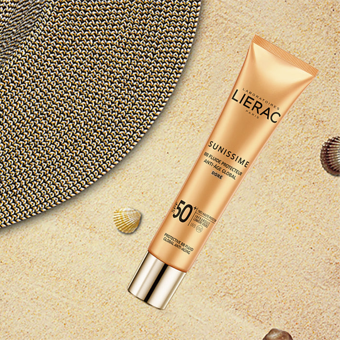 Lierac Sunissime BB Fluide Protecteur Anti-Age Global SPF50+ Dore Face Sunscreen - The Power Chic
