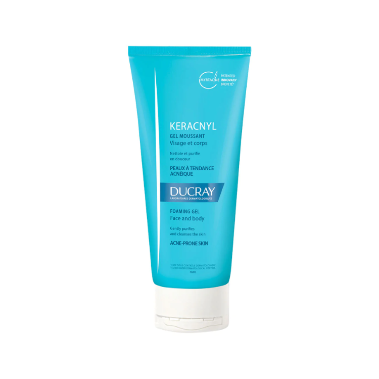 Ducray Keracnyl Gel Moussant Cleansing Gel for Acne Prone Skin - The Power Chic