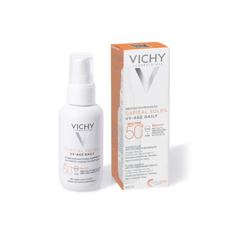Vichy Capital Soleil UV-Age Daily SPF50+ Anti-Aging Sun Cream Against Photoaging 40ml - The Power Chic