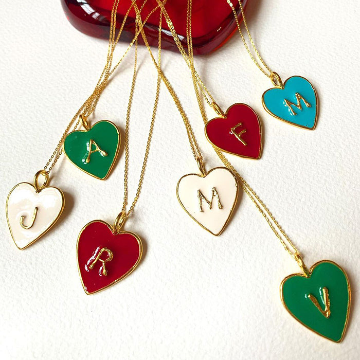 Heart Letter Necklace - The Power Chic